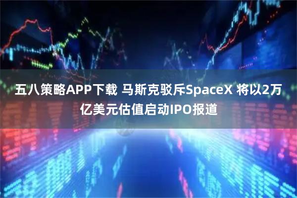 五八策略APP下载 马斯克驳斥SpaceX 将以2万亿美元估值启动IPO报道