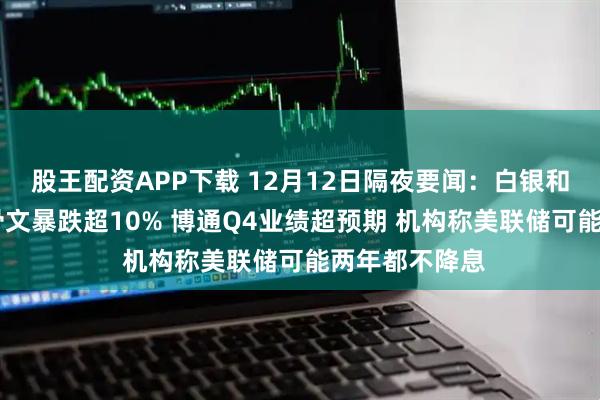 股王配资APP下载 12月12日隔夜要闻:白银和铜创新高 甲骨文暴跌超10% 博通Q4业绩超预期 机构称美联储可能两年都不降息
